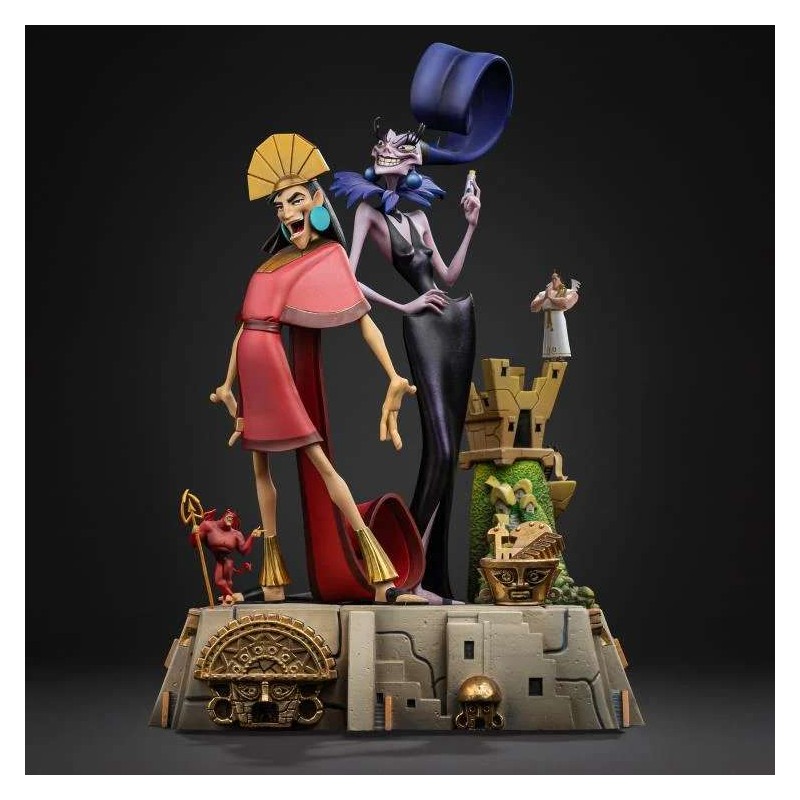 IRON STUDIOS THE EMPEROR'S NEW GROOVE KUZKO AND YZMA ART SCALE DLX 1/10 STATUE FIGURE