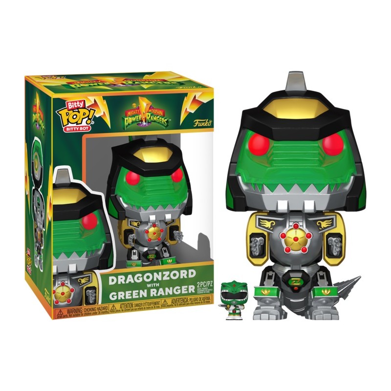 FUNKO BITTY POP! POWER RANGERS DRAGONZORD CON GREEN RANGER MINI FIGURE FUNKO