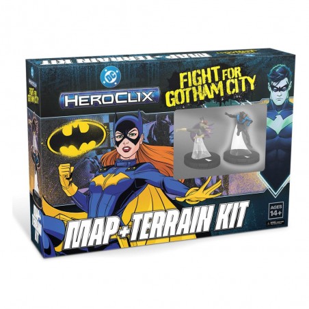 DC COMICS HEROCLIX FIGHT FOR GOTHAM CITY MAP AND TERRAIN KIT