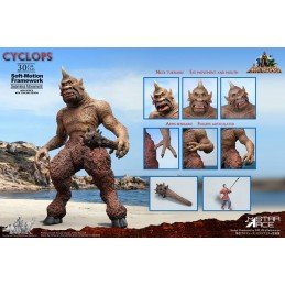 STAR ACE RAY HARRYHAUSEN SOFT-MOTION SERIES CYCLOPS STATUA DIORAMA