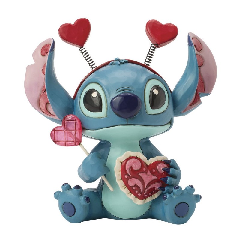 ENESCO DISNEY STITCH SUCKER FOR LOVE STATUE FIGURE