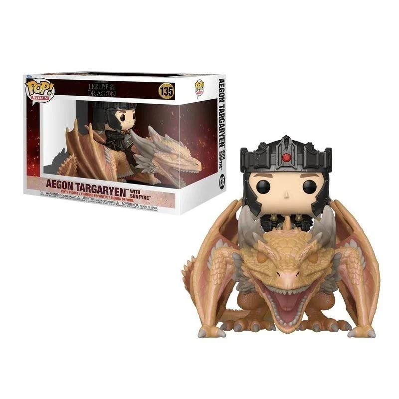 FUNKO POP! HOUSE OF THE DRAGON AEGON TARGARYEN WITH SUNFYRE BOBBLE HEAD FIGURE FUNKO