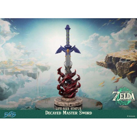 THE LEGEND OF ZELDA TEARS OF THE KINGDOM DECAYED MASTER SWORD LIFE SIZE STATUE