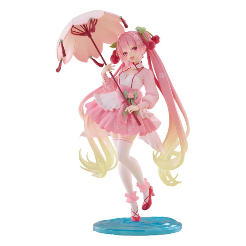 HATSUNE MIKU AMP SAKURA MIKU SAKURA DRESS NEWLEY WRITTEN FIGURE STATUA TAITO