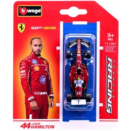 BBURAGO FERRARI SF-25 44 LEWIS HAMILTON DIE CAST METAL 1/64 MODEL REPLICA
