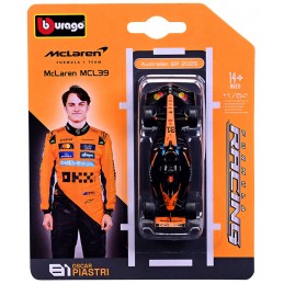 BBURAGO MCLAREN MCL39 81 OSCAR PIASTRI DIE CAST METAL 1/64 MODEL REPLICA