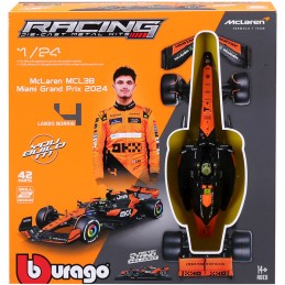 BBURAGO MCLAREN MCL38 LANDO NORRIS 4 DIE CAST METAL 1/24 MODEL KIT MODEL REPLICA