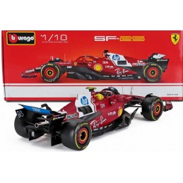 BBURAGO FERRARI SF-25 CON LEWIS HAMILTON DIE CAST METAL 1/18 MODEL REPLICA