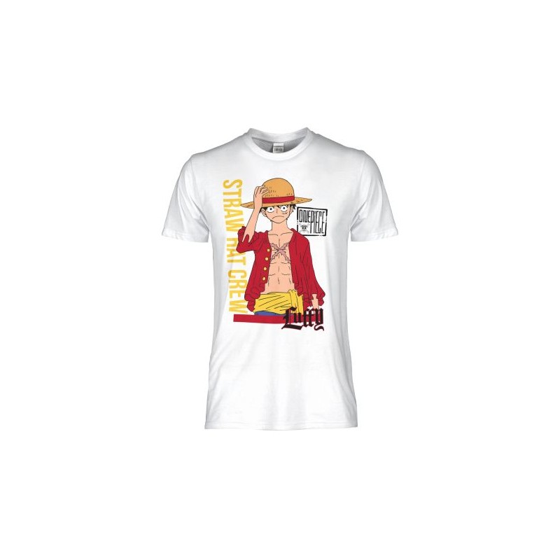 T SHIRT KID ONE PIECE LUFFY STRAW HAT CREW