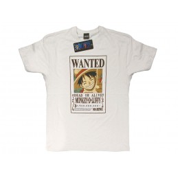 MAGLIA T SHIRT BIMBO ONE PIECE MONKEY D LUFFY WANTED