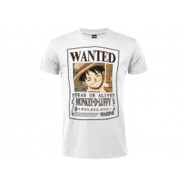 MAGLIA T SHIRT BIMBO ONE PIECE MONKEY D LUFFY WANTED