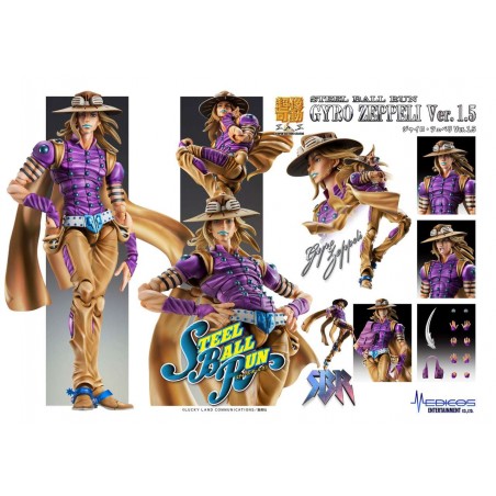 JOJO BIZARRE ADVENTURE CHOZOKADO GYRO ZEPPELI VER. 1.5 ACTION FIGURE