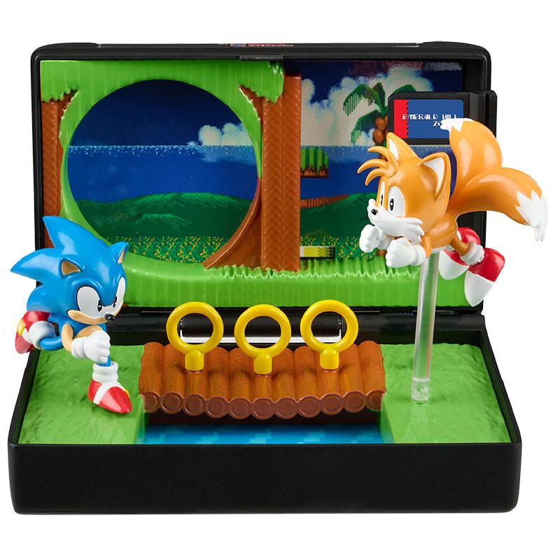 CONSOLE HEROES SEGA MEGA DRIVE SONIC 2 DIORAMA REPLICA CARTUCCIA