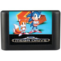 CONSOLE HEROES SEGA MEGA DRIVE SONIC 2 DIORAMA REPLICA CARTUCCIA