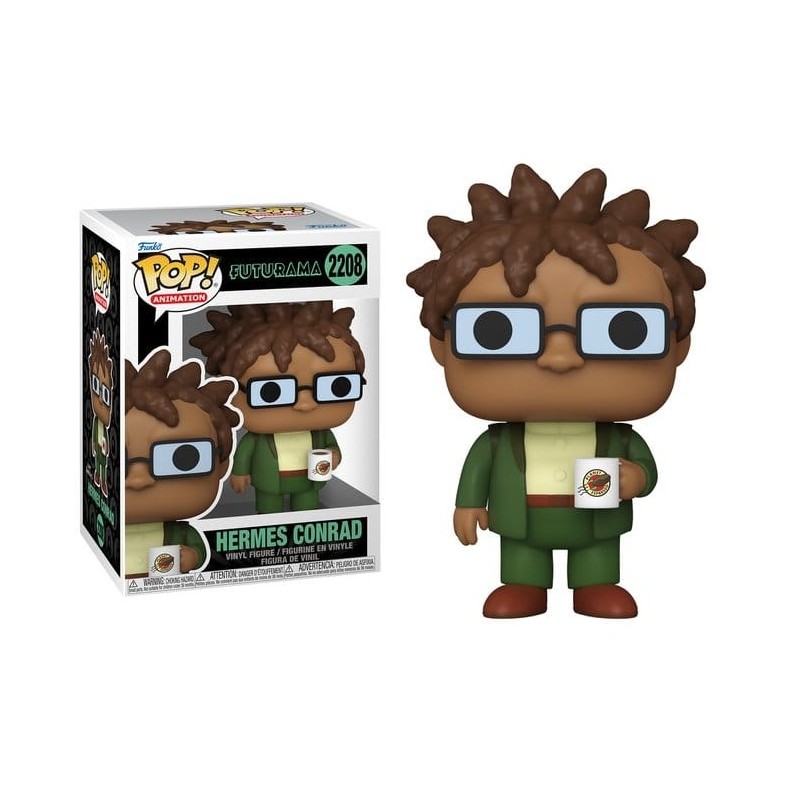 FUNKO FUNKO POP! ANIMATION FUTURAMA HERMES CONRAD 2208 BOBBLE HEAD FIGURE