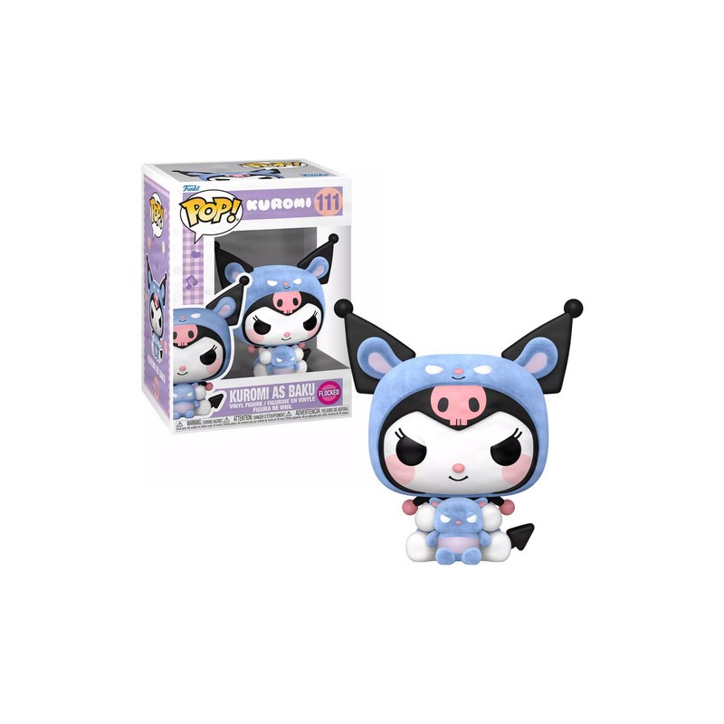 FUNKO POP! KUROMI AS BAKU FLOCKED BOBBLE HEAD KNOCKER FIGURE FUNKO