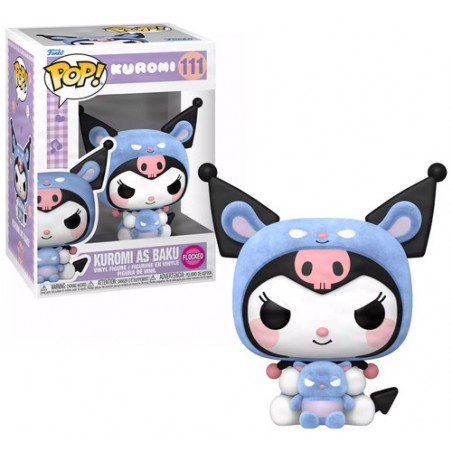 FUNKO POP! KUROMI AS BAKU FLOCKED BOBBLE HEAD KNOCKER FIGURE