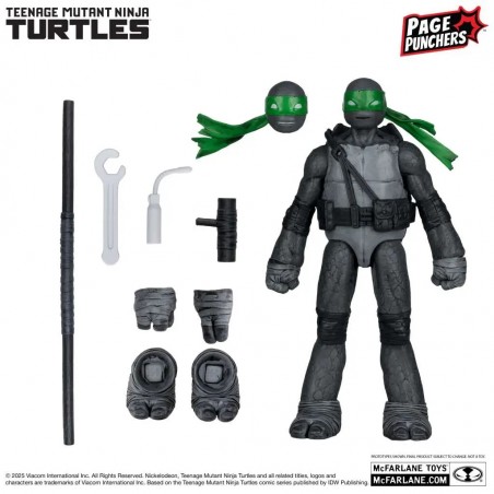 TEENAGE MUTANT NINJA TURTLES PAGE PUNCHERS DONATELLO B,W&G VARIANT ACTION FIGURE