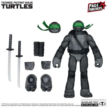 TEENAGE MUTANT NINJA TURTLES PAGE PUNCHERS LEONARDO B,W&G ACTION FIGURE