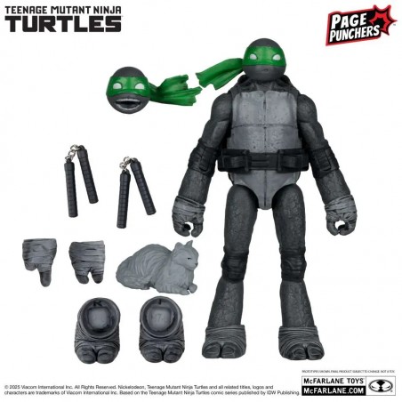 TEENAGE MUTANT NINJA TURTLES PAGE PUNCHERS MICHELANGELO B,W&G ACTION FIGURE
