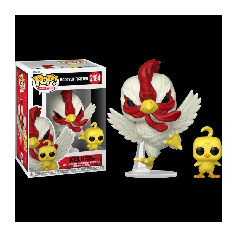 FUNKO POP! ROOSTER FIGHTER KEIJI WITH PIYOKO BOBBLE HEAD FIGURE FUNKO
