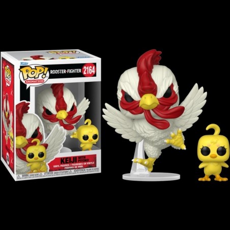 FUNKO POP! ANIMATION ROOSTER FIGHTER KEIJI WITH PIYOKO BOBBLE HEAD FIGURE
