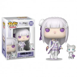 FUNKO POP! RE:ZERO EMILIA WITH PUCK BOBBLE HEAD KNOCKER FIGURE FUNKO