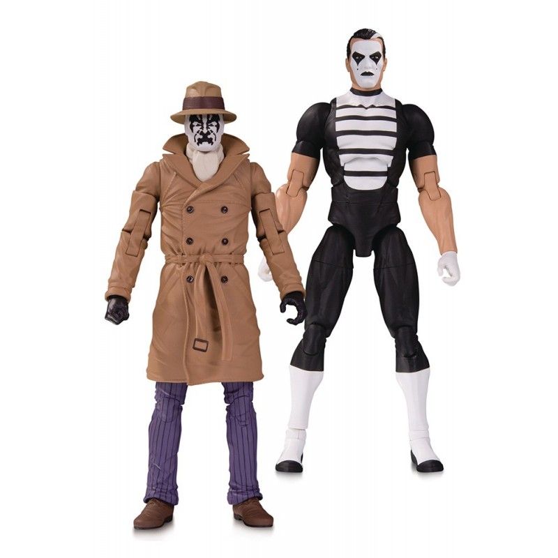 DC COLLECTIBLES DOOMSDAY CLOCK - THE WATCHMEN RORSCHACH AND MIME 2-PACK ACTION FIGURE