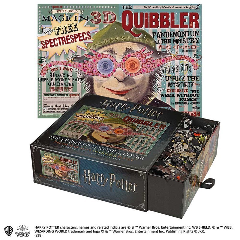 NOBLE COLLECTIONS HARRY POTTER THE QUIBBLER MAGAZINE COVER 1000 PIECES PEZZI JIGSAW PUZZLE