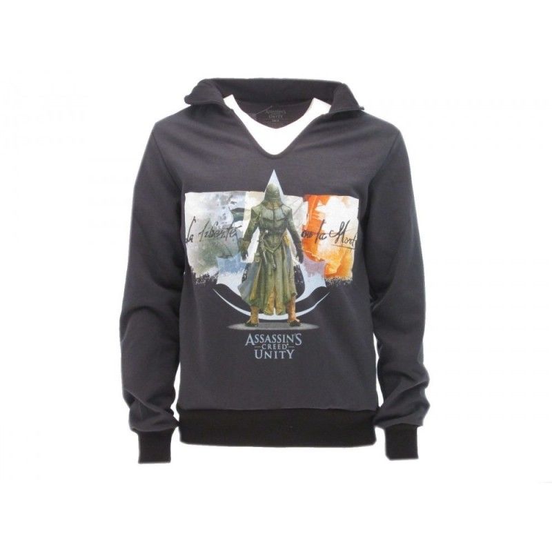 FELPA HOODIE ASSASSIN'S CREED UNITY GRIGIA