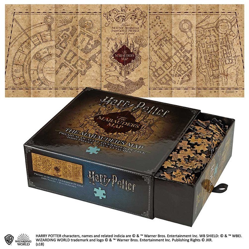 HARRY POTTER THE MARAUDER'S MAP 1000 PIECES PEZZI JIGSAW PUZZLE 85X32CM NOBLE COLLECTIONS