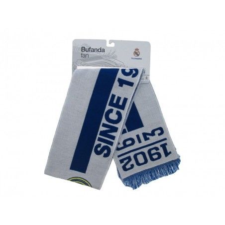 SCIARPA SCARF REAL MADRID UFFICIALE SINCE 1902 BIANCA