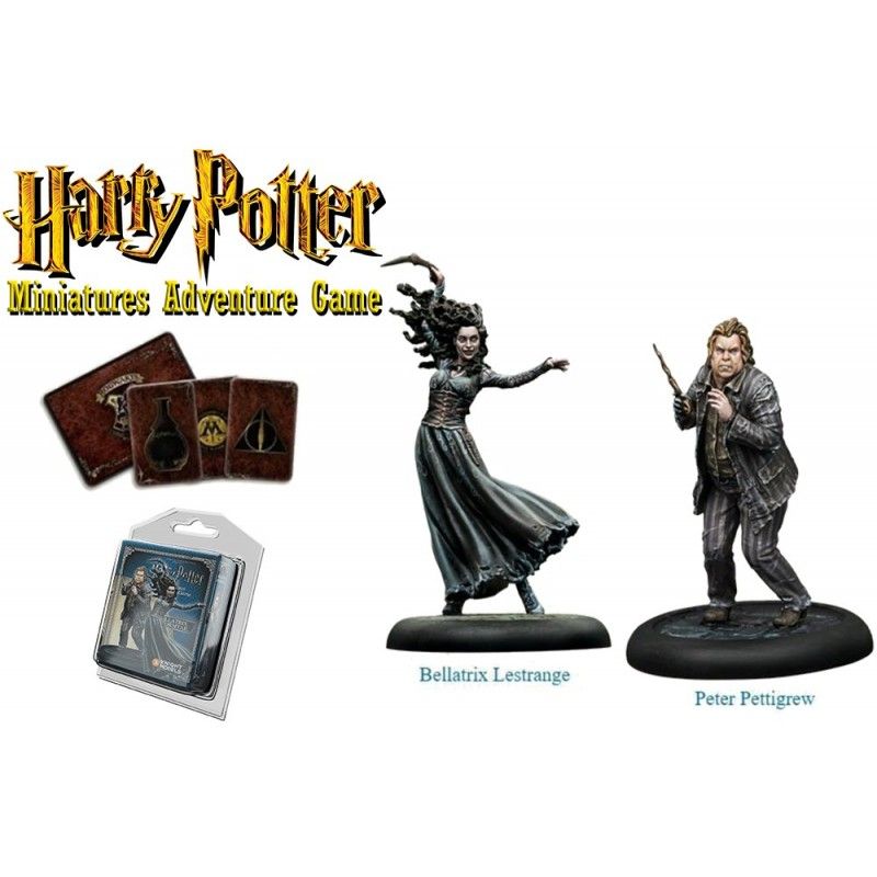 HARRY POTTER MINIATURE ADVENTURE GAME - BELLATRIX AND WORMTAIL PACK KNIGHT MODELS
