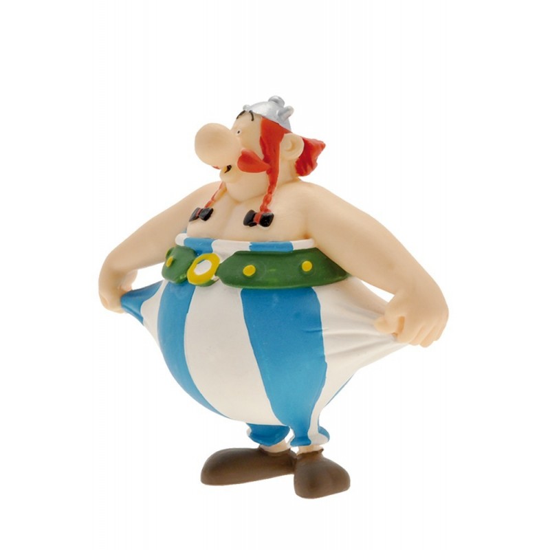 ASTERIX - OBELIX STRETCHING PANTS PVC FIGURE MINI STATUE PLASTOY