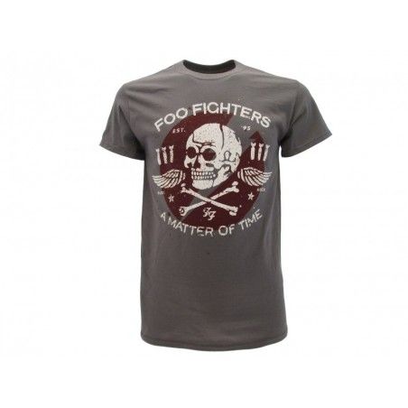 MAGLIA T SHIRT FOO FIGHTERS A MATTER OF TIME GRIGIA SCURA