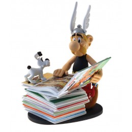 ASTERIX PILE OF COMICS 2ND EDITION RESIN FIGURE 23CM STATUA PLASTOY