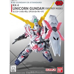 SD GUNDAM EX-STANDARD RX-0 UNICORN GUNDAM DESTROY MODE MODEL KIT ACTION FIGURE BANDAI