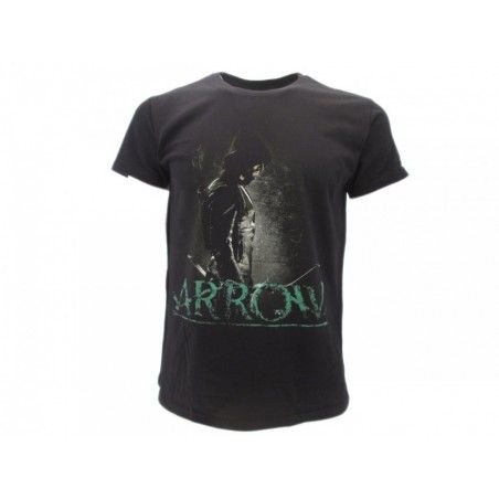 MAGLIA T SHIRT ARROW TELEVISION SERIES NERA