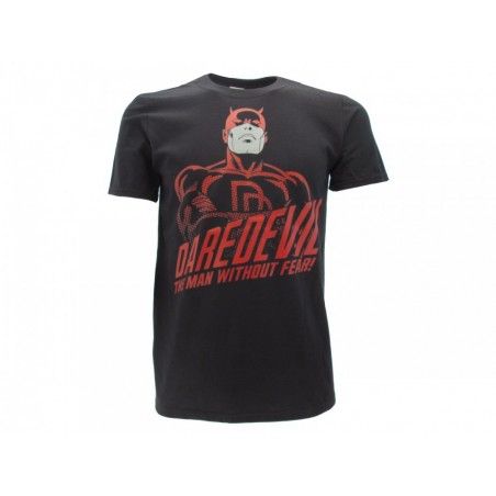 MAGLIA T SHIRT MARVEL DAREDEVIL THE MAN WITHOUT FEAR NERA