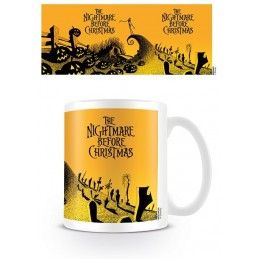 NIGHTMARE BEFORE CHRISTMAS YELLOW CERAMIC MUG TAZZA IN CERAMICA PYRAMID INTERNATIONAL