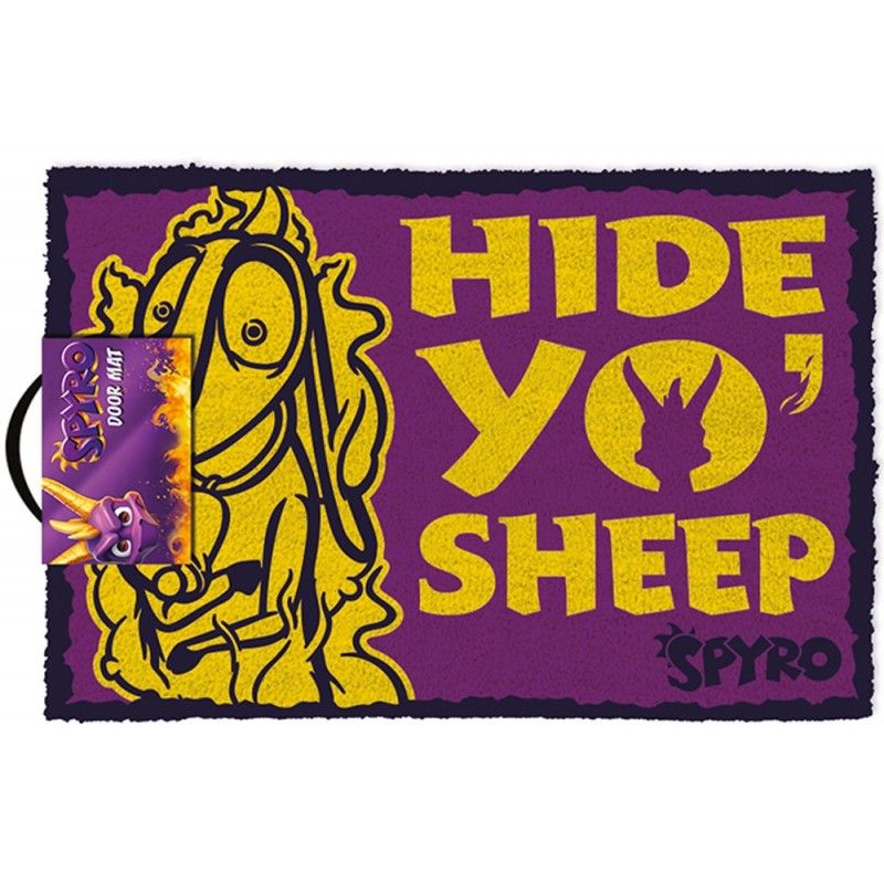 PYRAMID INTERNATIONAL SPYRO HIDE YO SHEEP DOORMAT ZERBINO 40X60CM