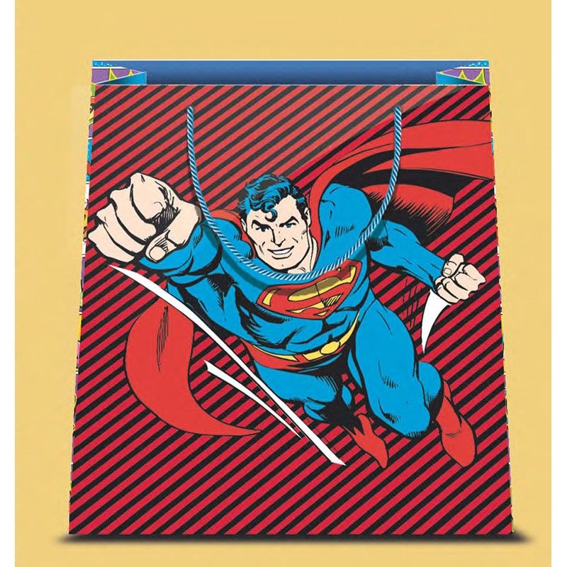 SUPERMAN COMIC SHOPPER BAG BORSA DI CARTA MARPIMAR