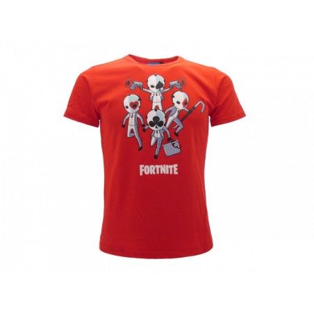 MAGLIA T SHIRT FORTNITE POKER ROSSA