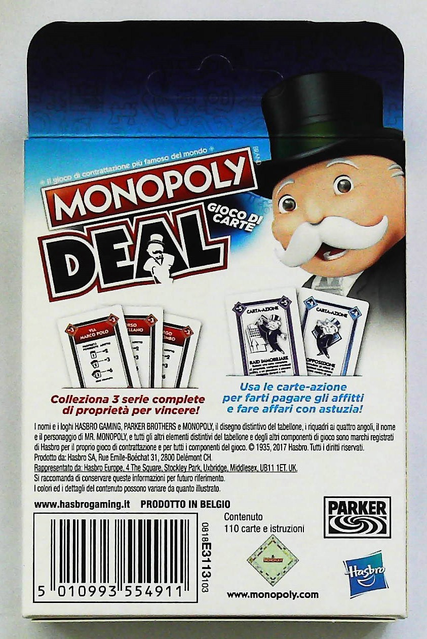 Monopoly Deal Gioco da Tavolo HASBRO ITALIANO 