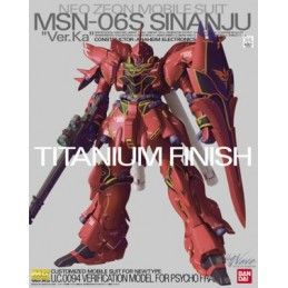 MASTER GRADE MG MSN-06S SINANJU VER KA TITANIUM FINISH 1/100 MODEL KIT BANDAI