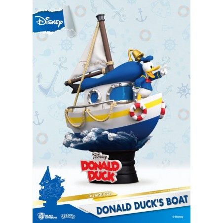 DISNEY DONALD DUCK'S BOAT D-STAGE 029 PAPERINO STATUE FIGURE DIORAMA