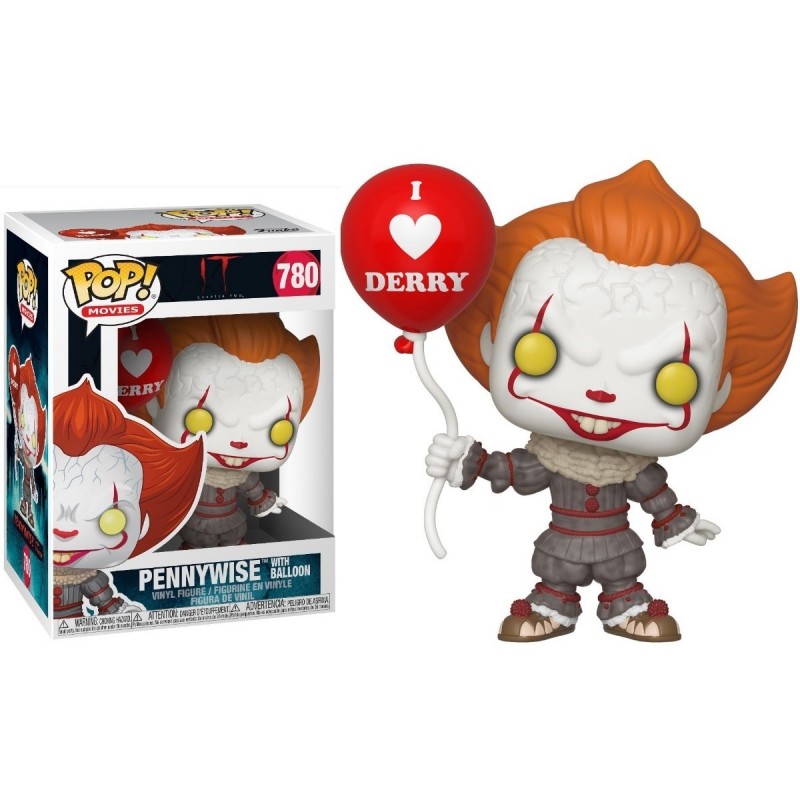 FUNKO POP! IT - PENNYWISE WITH BALLOON BOBBLE HEAD KNOCKER FIGURE FUNKO