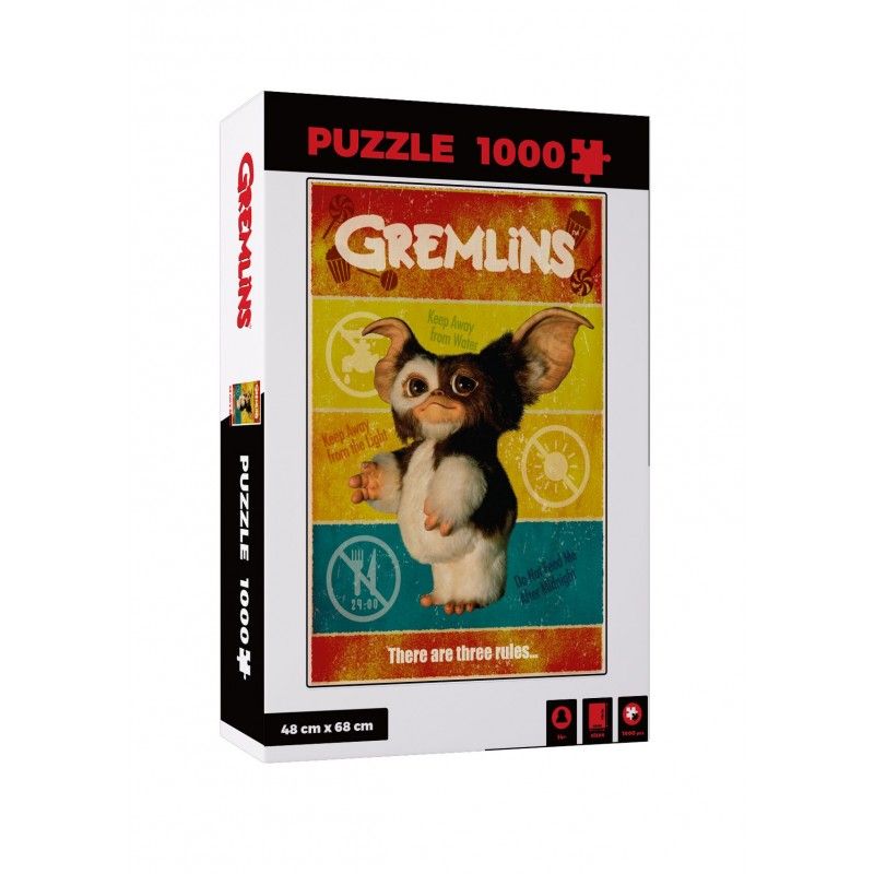 GREMLINS THREE RULES POSTER 1000 PIECES PEZZI JIGSAW PUZZLE 48x68cm SD TOYS