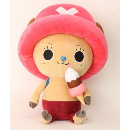 PUPAZZO PELUCHE ONE PIECE NEW WORLD - TONY CHOPPER ICE CREAM 45CM PLUSH SAKAMI MERCHANDISE