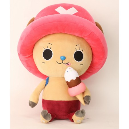 PUPAZZO PELUCHE ONE PIECE NEW WORLD - TONY CHOPPER ICE CREAM 45CM PLUSH